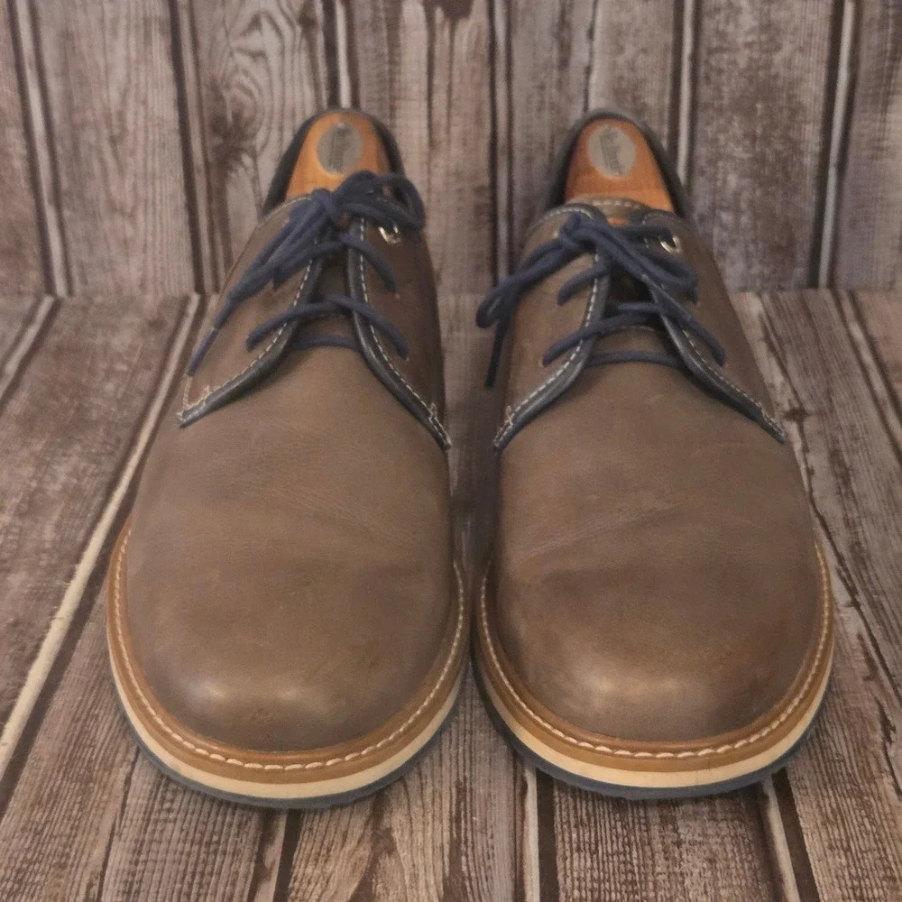 Sz 45 / 11-11.5 Mens Pikolinos Berna Olive Brown Leather Derby Shoes VGUC